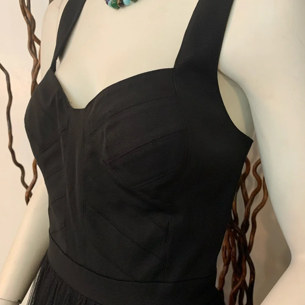 New Aidan Mattox Gorgeous Black Tie Dress - Picture 8 of 11